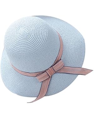 Women’s Fashion Foldable Straw Hat Summer Beach Sun With Bowtie Hats
