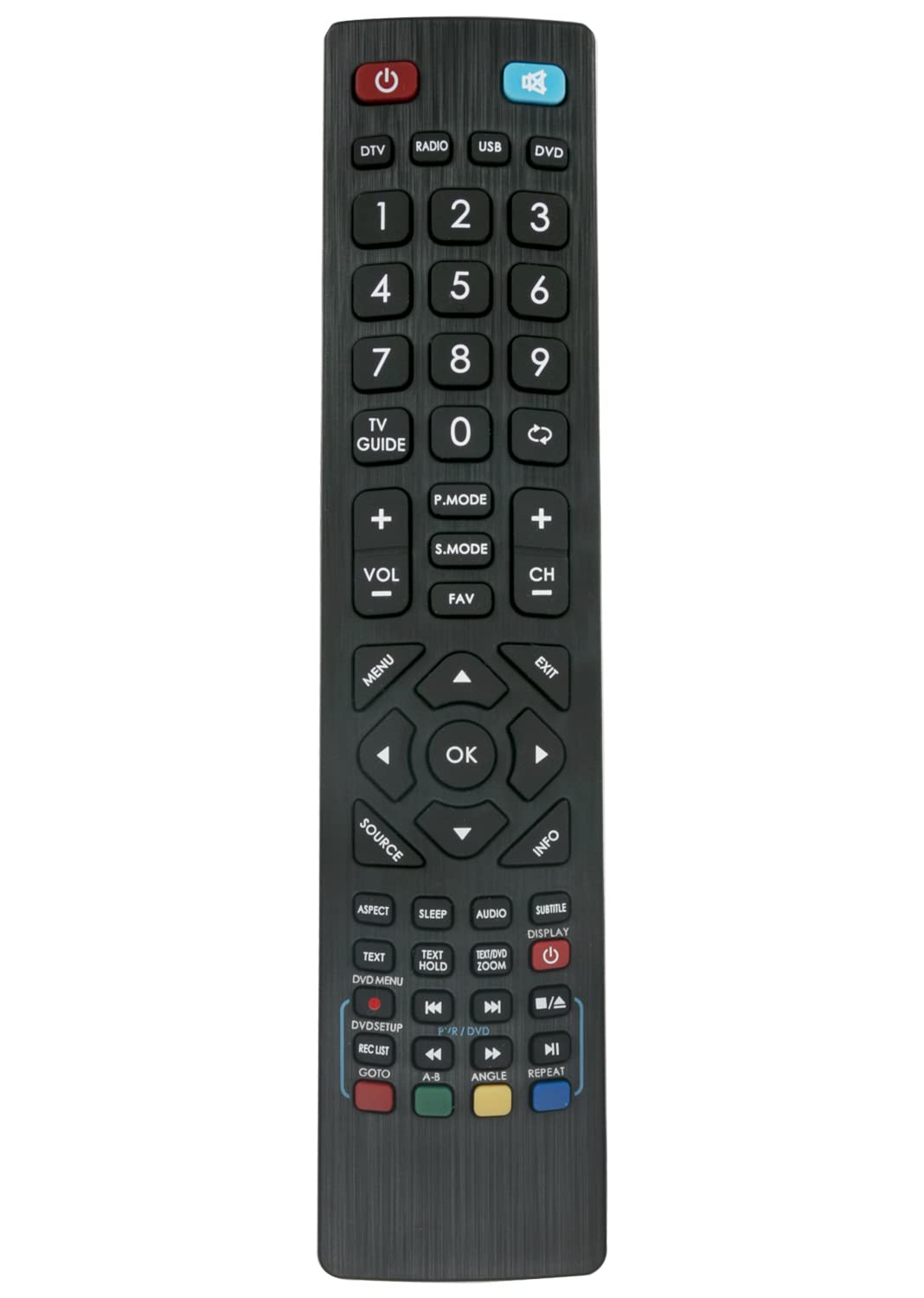 VINABTY Replacement Remote Fit for Blaupunkt LED TV 23/207I-GB-3B-HKUP 23/207I-GB-3B-HKDUP 23/207I-GW-3W-HKDUP 236/207I-GB-3B-HKUP 236/207I-GW-3W-HKUP 236/207I-GB-3B-HKDUP 236/207I-GW-3W-HKDUP