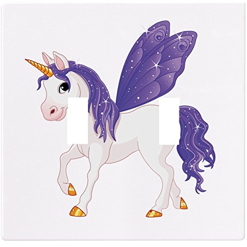 Purple Unicorn Wallplate Decorative Switch Plate Cover (2 Gang - Double Toggle)