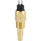 Engine Water Temperature Sensor, 3/8'' NPT Brass Male Thread Coolant Cooling Temp Sensor, 100-248'F Thermostat Detector Sender for VDO 6~24V Engine Accessory