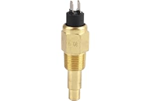 Engine Water Temperature Sensor, 3/8'' NPT Brass Male Thread Coolant Cooling Temp Sensor, 100-248'F Thermostat Detector Sende