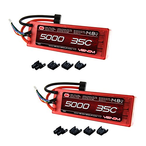Venom 35C 4S 5000mAh 14.8V Hard Case LiPo Battery ROAR with Universal Plug (EC3/Deans/Traxxas/Tamiya) x2 Packs