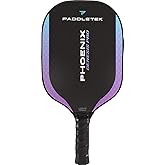 Paddletek Phoenix Genesis Pro - Professional Pickleball Paddles with Honeycomb Core &ndash; SRT Pro PolyCore &amp; Fiberglass Epoxy Surface - High Tack Performance Grip &ndash; 7.8 oz to 8.2 oz &ndash; USAPA Approved