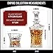 Ashcroft Empire Old Fashioned Whiskey Glass, Unique Lead Free Crystal Rocks Scotch Glasses Set of 2 With Gift Box