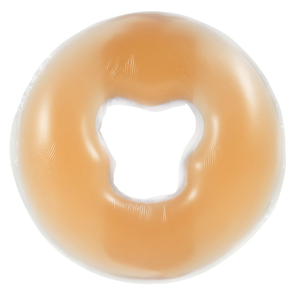 Ausla Face Pillow for Massage Bed, Face Down Pillow Headrest Soft Silicone SPA Massage Cushion Massage Headrest for Bed 11.8 x 0.7inch (Skin colour)