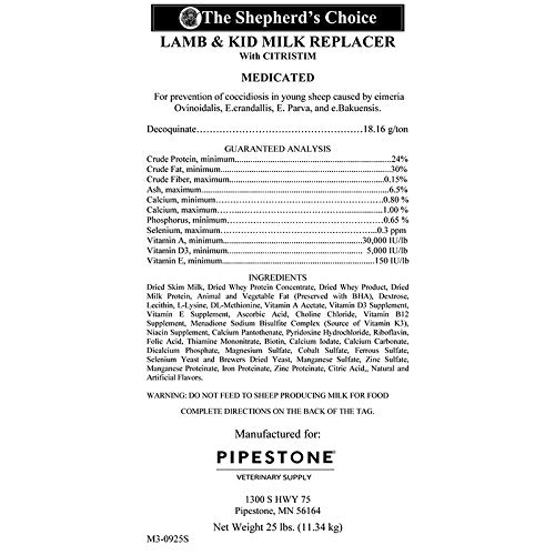 Premier Shepherd's Choice Lamb & Kid Instant Milk Replacer 8 Lb. on