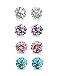 ORAZIO paquete de 6-8 aros para piercing de pezón u ombligo de acero inoxidable 316L 14 g para mujer