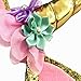 ruiqi Unicorn Headband Unicorn Birthday Rose Flower Headband Unicorn Party Halloween Christmas Animal Ears (Gold)