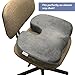Orthopedic Gel Comfort Memory Foam Seat Cushion, Office Chair Wheelchairs and Car Gel Seat Pads, for Coccyx Lower Back Support, to Relieve Back & Tailbone Pain and Sciatica (Grey)