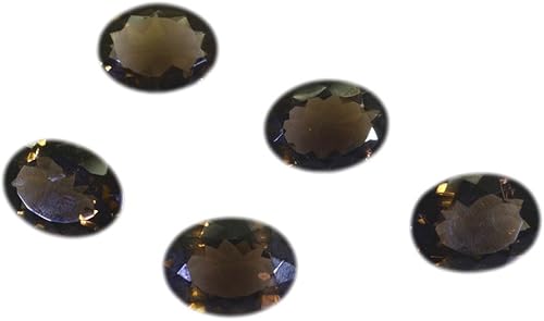 Amazon スモーキークォーツルース宝石1個15 ミリメートルの楕円茶色ファセット宝石 ルースストーン 通販