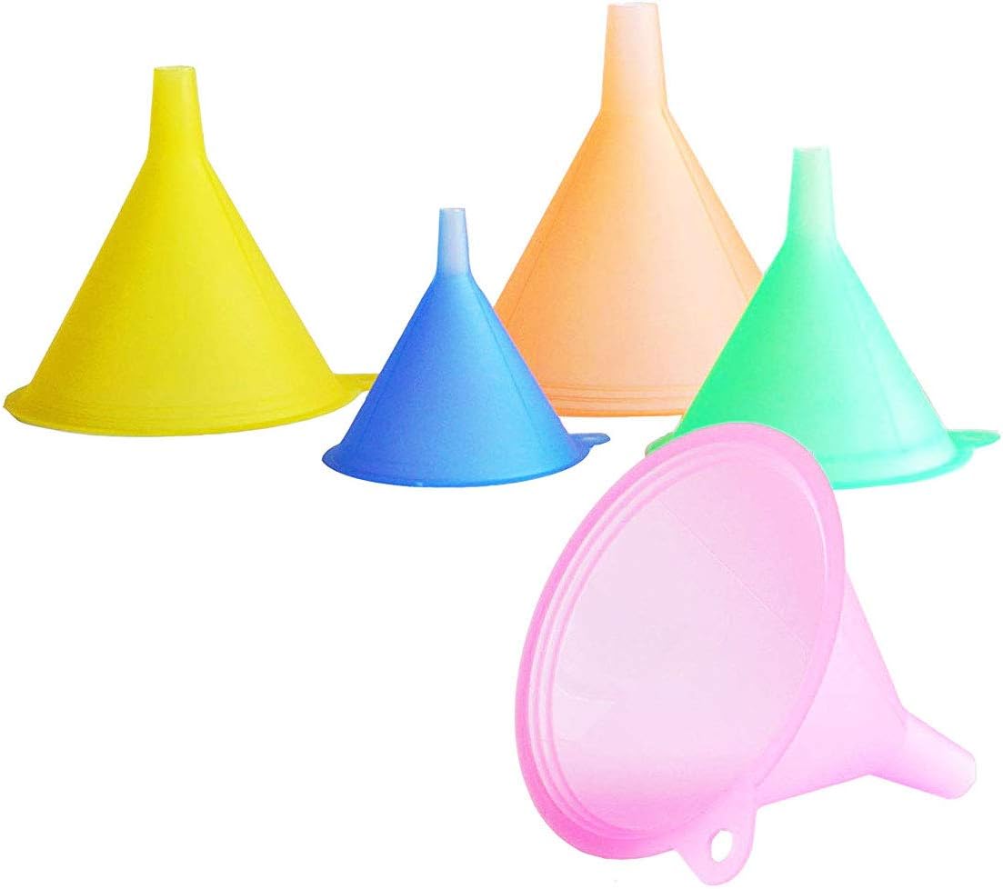 Kitchen Funnel Set 5Pieces Colours Family Cooking Rainbow Funnels