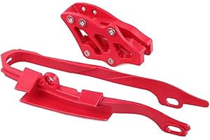 YSMOTO Motorcycle Chain Guide Guard + Chain Slider Guide Protector for CR125R CR250R 2005-2007 CRF250R CRF450R 2005-2006 CRF250X 2006 CRF450X 2005-2007 Motorcycle Dirt Bike Red
