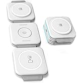 2-Pack Travel 3 in 1 Charging Stations for Multiple Apple Devices - Designed for iPhone, Watch and AirPods, Magnetic Wireless Charging - Foldable Design, Compatible with MagSafe Products