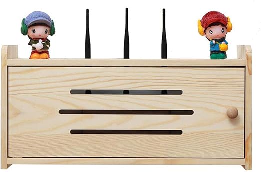 Fen Floating Regal Wireless Router Aufbewahrungsbox Aus Massivem Holz Wand Tv Set Top Box Regal Wandverkleidung Dekoration Farbe Holzfarbe Grosse Large Amazon De Kuche Haushalt