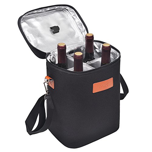 Black / 4 Bottles Wine Carrier