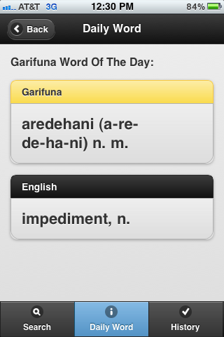 Garifuna-English Translation Dictionary