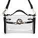 CHARMINER Clear Cross-Body Messenger Shoulder Bag, Adjustable Strap Handbag-NFL Stadium Approved Clear Purse