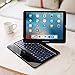 iPad Keyboard Case 10.5 Pro / 360 Degree Rotatable/Aluminum Shell Folio Case / 7 Color Backlit/Bluetooth Keyboard/Auto Sleep-Wake for 2017 Apple iPad Pro 10.5/ (Black)