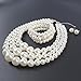 KOSMOS-LI Large Pearl Jewelry Set 3 Layer Simulated Ivory Pearl Women's Statement 18
