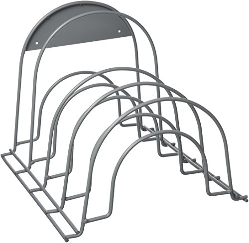 Kitchen Cabinet Pot, Pan and Lid Organizer and Holder- Iron Storage Pantry Rack Shelf for Pots and Pans, Houseware, Bakeware and More by Lavish Home