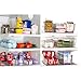 Refrigerator Organizer Set of 6 - Refrigerator Stacking Freezer Bins with Handles - Heavy Weight and Heavy Duty BPA-Free Shatter Resistant Clear Plastic by Clever Home