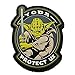 Yoda Protect Us Glow In The Dark Light Saber Star Wars PVC Rubber Morale Patch, Velcro Morale Patch by NEO Tactical Gear