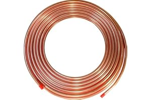 ICS Industries - 1/2" OD x 50 Feet Copper Coil Air Conditioning and Refrigeration Grade Seamless Soft Copper Coil Performance to ASTM Standard B-280 Sealed and Capped .500 OD