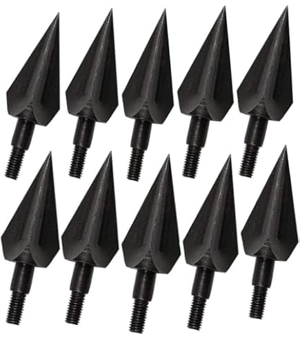 GPP 12pcs Traditional Hunting Arrow Head Broadhead Keened Up Screw-in Broadheads 150 Grain...