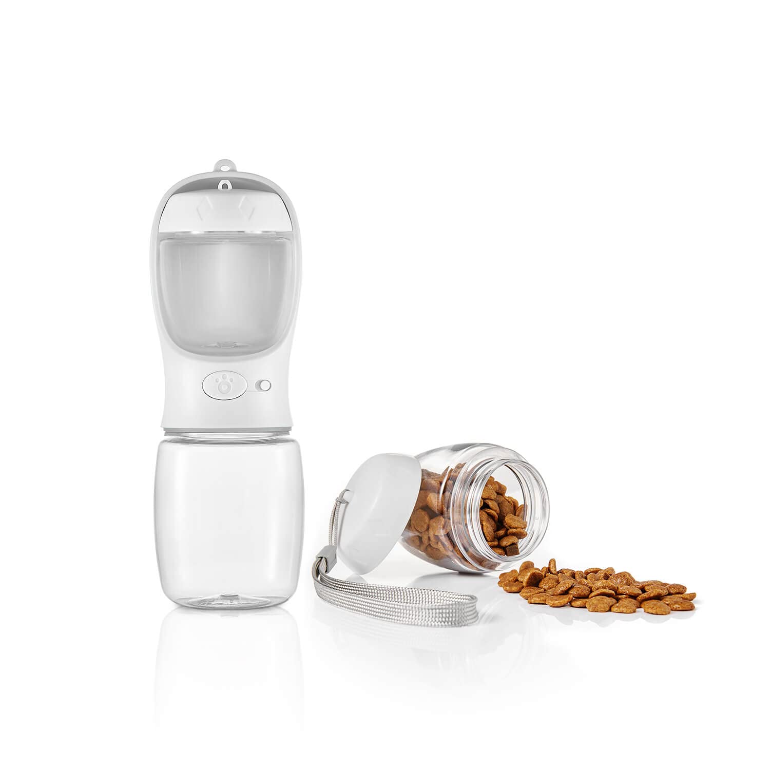 Photo 1 of ***DIRTY*** WePet Portable Dog Water Bottle with Food Container, 12 OZ + 6 OZ, Leak Proof Puppy Water Dispenser with Drinking Feeder for Pets Outdoor Walking, Hiking, Travel, Food Grade Plastic