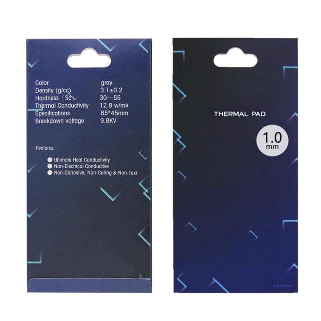 1 one enjoy Thermal Pad 12.8 W/mK, 85x45mm, Non Conductive Heat Resistance High Temperature Resistance, Silicone Thermal Pads for Laptop Heatsink/GPU/CPU/LED Cooler (1mm)