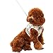 PUPTECK Soft Mesh Dog Harness and Leash Set Pet Puppy Cat Comfort Padded Vest No Pull Harnesses, Cream, XXXS