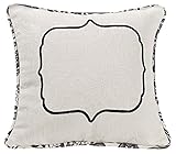 HiEnd Accents Augusta Matelasse Reversible Pillow with Embroidery Detail, 18