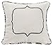 HiEnd Accents FB4162P1 Augusta Matelasse Reversible Pillow with Embroidery Detail, 18