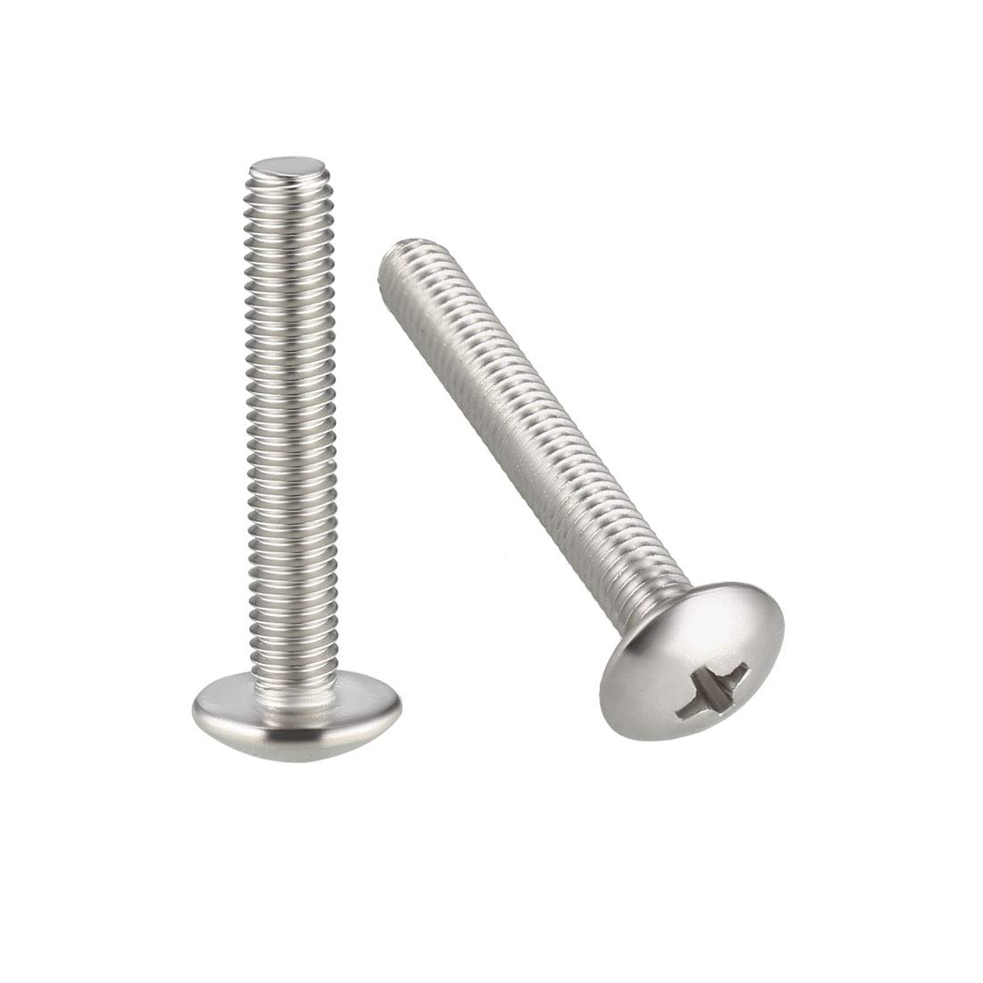 sourcing map Machine Screws, M5x35mm Phillips Screw, 304 Stainless Steel, Fasteners Bolts 10Pcs