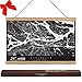 DACRI HOME Magnetic Poster Hanger Frame, Sturdy Magnetic Poster Frame 24x18 24x30 24x36 with Teak Wood, Strong Magnets for Hanging Prints, Maps, Pictures, Scroll Wall Art (24 Inch, Teak)