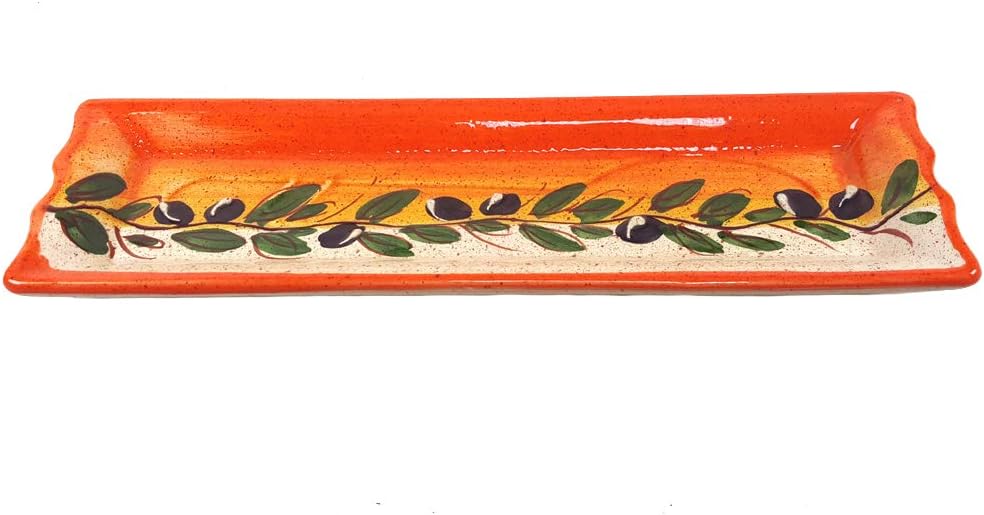 Olive Design Rectangular Ceramic Spoon Rest, 10.82
