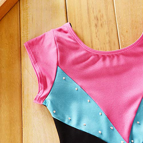 Tronet Baby/Toddler Girl Summer Romper Gymastics Leotard Dance Ballet Training Bodysuit Dancewear One Piece Pink