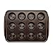 Circulon Nonstick Bakeware 12-Cup Muffin Tin, Brown, Steel