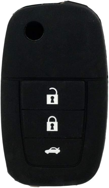 BROVACS Silicone Cover Protector Case Holder Skin Jacket Compatible with HOLDEN COMMODORE VE 3 Button Remote Flip Key Fob CV8551 Black