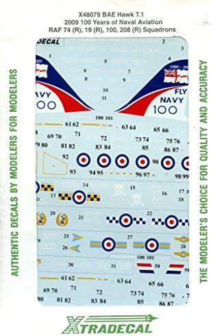 Xtradecal 1:48 BAE Hawk T.1 100 Years Naval Aviation RAF 74/19/208 R Sqn #X48079