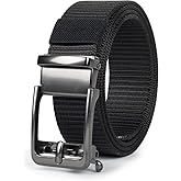 INOGIH Ratchet-Casual-Tactical Adjustable-Belt for Men - Nylon Web Work Belt with Auto Slide Buckle for Outdoor Activities