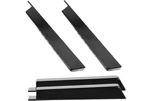 KsngTixe 4pcs Glossy Black Plastic Piano Keytops Replacement Set - Universal Fit for Upright & Grand Piano Keyboard Repair Pa