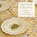 PARTY DISPOSABLE 40 PC PLASTIC PLATE SET | 20 Dinner Plates | 20 Side Plates | Heavyweight Plastic Dishes | Elegant Fine China Look | for Upscale Wedding and Dining - Baroque, Ivory