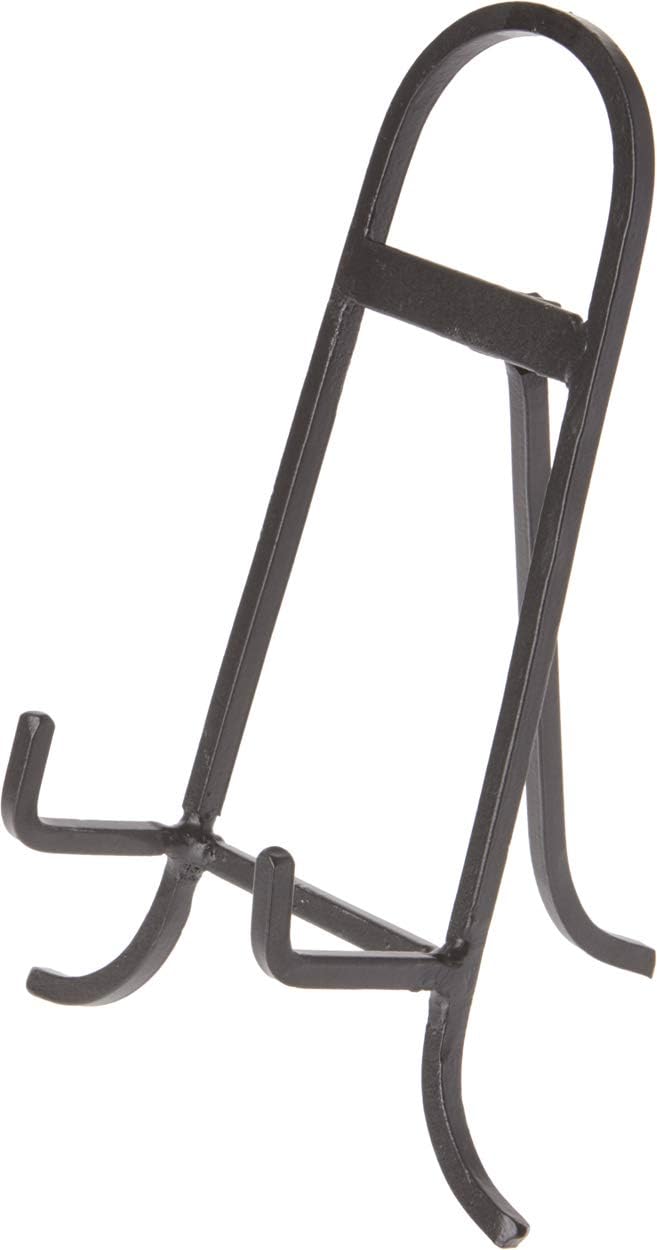 Bard's Black Wrought Iron Easel, 9.25" H x 6.25" W x 5" D