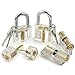 6 Pcs Transparent Padlock Lock Set, Crystal Visible Cutaway Padlock, Training Tools for Locksmith Beginner - Professional Locksmith Tools