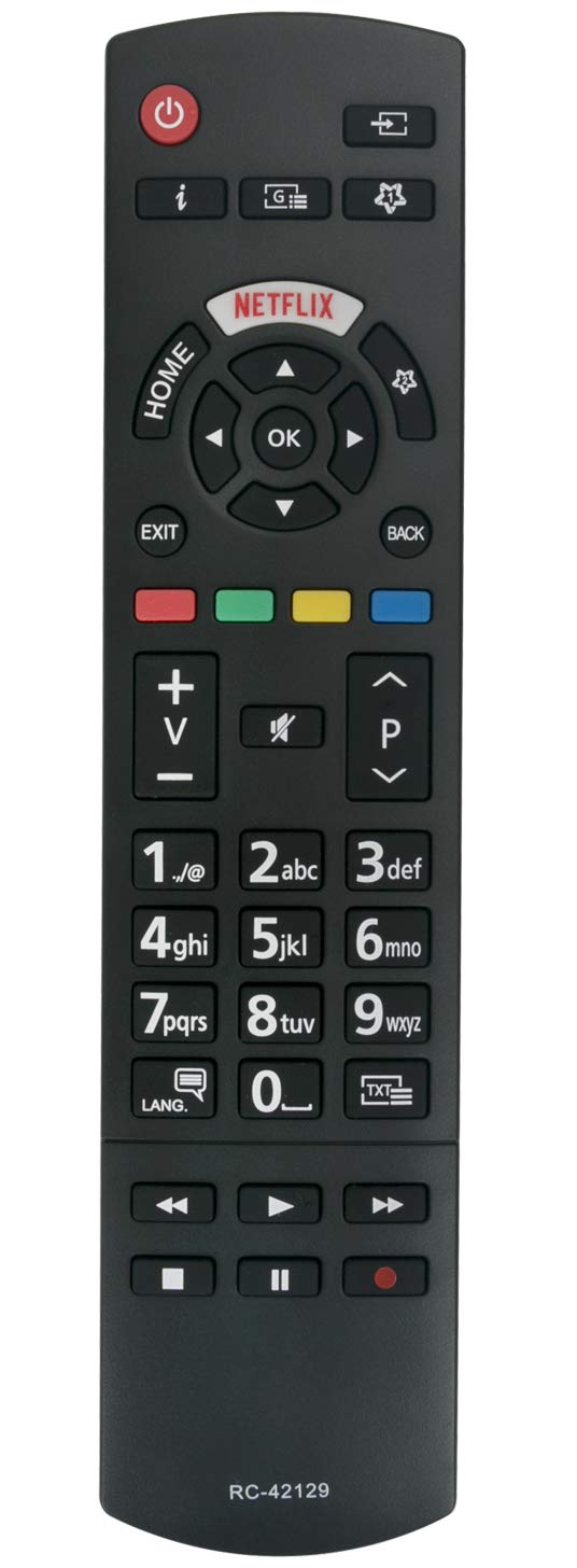 VINABTY RC42129 RC-42129 Replacement Remote Control Compatible with Panasonic TV TX-43FX550B TX-49FX550B TX-55FX550B Tx-55fx555b Tx-43fx555b Tx-49fx555b