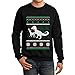 T-Rex Biting Reindeer Ugly Christmas Sweatshirt with Xmas Prop
