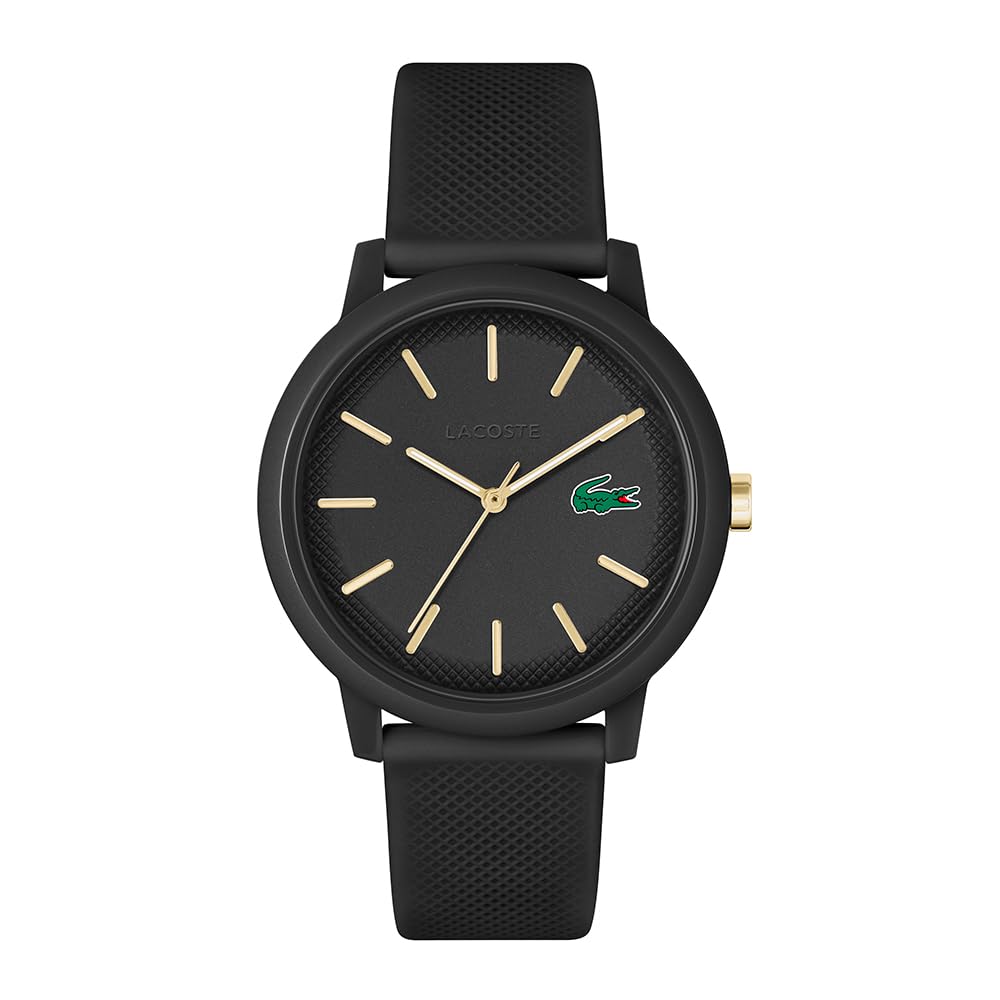 Lacoste Analogue Quartz Watch for Men LACOSTE.12.12 Collection with Black Silicone Bracelet - 2011233 — image 1