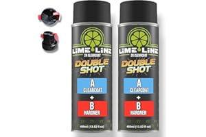 LiME LiNE High Gloss 2K Clearcoat Spray/Aerosol Can Automotive 2 Part Professional Finish (Pack of 2)