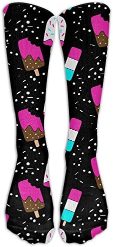 Girls Knee High Socks Fashion Sweety Ice Cream Warm Cotton Socks Women Christmas Stockings Halloween Socks Gifts For Birthday Crazy Field Hockey Socks